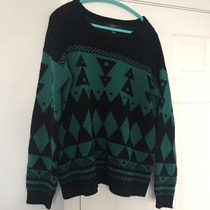 Forever 21 Oversized Geometric Aztec Sweater